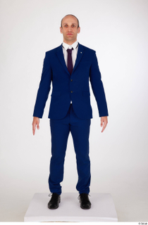  Serban black oxford shoes blue suit blue suit jacket blue suit trousers blue tie business dressed standing whole body 0001.jpg